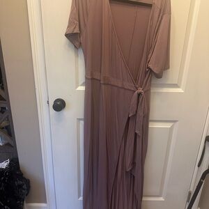 2x Elegant Mauve Wrap Dress forever 21 plus size